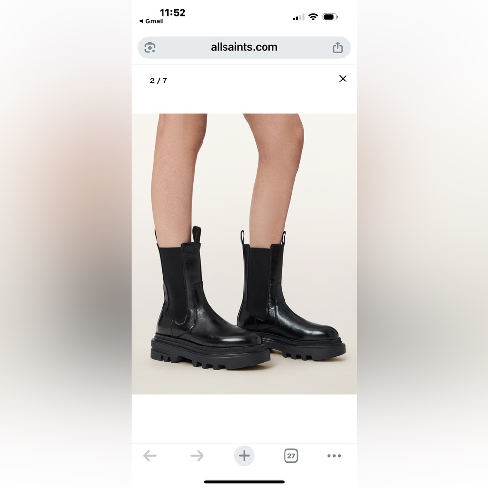 AllSaints Alex Leather Chelsea Boots
